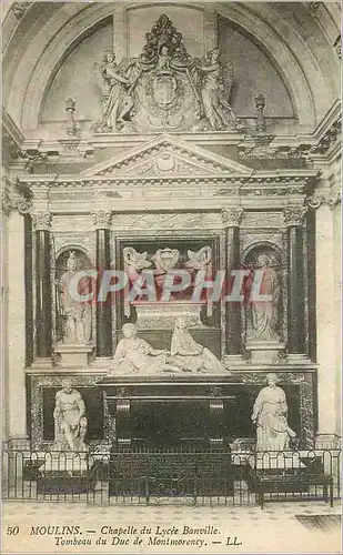 Cartes postales Moulins Chapelle du Lycee Banville Tombeau du Duc de Montmorency LL