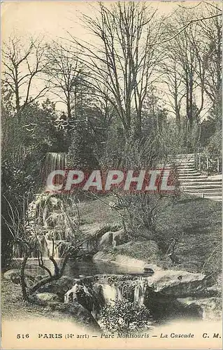 Cartes postales Paris (14e arrt) Parc Montsouris la Cascade