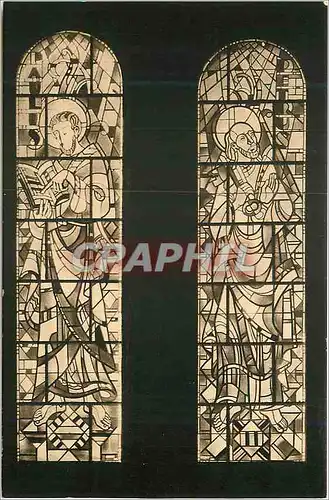 Ansichtskarte AK Paris Eglise des Etudiants (Sacre Coeur) Deux des Vitraux du choeur (Saint Pierre et Saint Paul)