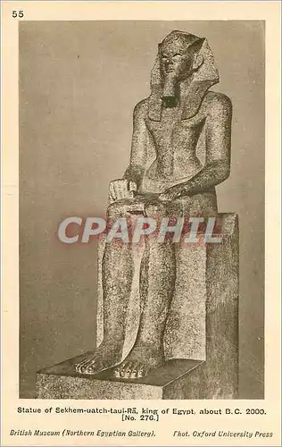 Cartes postales Statue of Sekhem Uatch Taui Ra King of Egypte about B C 2000 British Museum (Northern Egyptian G