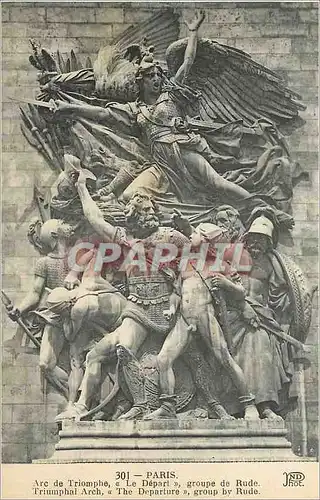 Cartes postales Paris Arc de Triomphe Le Depart Groupe de Rude