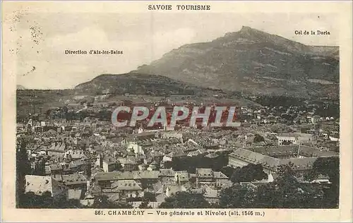 Cartes postales Savoie Tourisme Chambery Vue Generale et Nivolet (alt 1546 m)