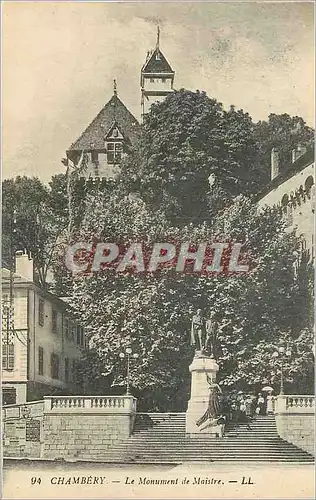 Cartes postales Chambery Le Monument de Maistre