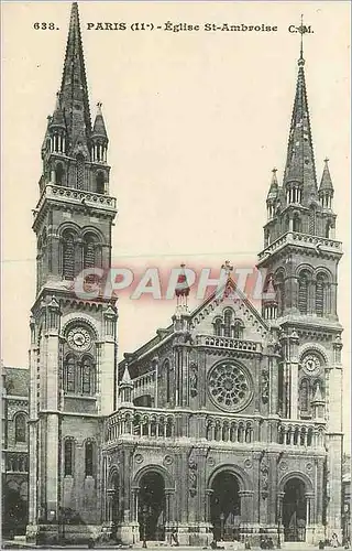 Cartes postales Paris Eglise St Ambroise