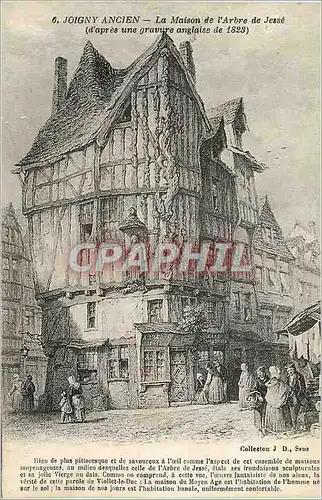 Cartes postales Joigny Ancien La Maison de l'Arbrede Jesse d'Apres une Gravure anglaise de 1823