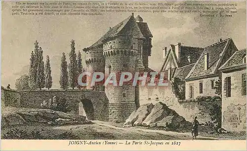 Cartes postales Joigny Ancien (Yonne) La Porte St Jacques en 1817