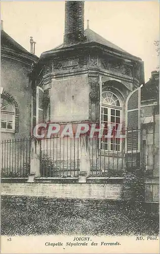 Cartes postales Joigny Chapelle Sepulcrale des Ferrands