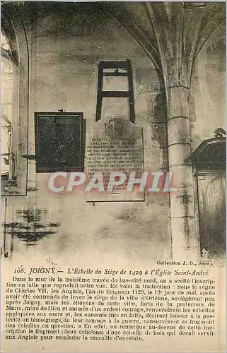 Ansichtskarte AK Joigny L'Echelle du Siege de 1429 a l'Eglise Saint Andre