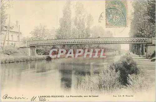 Cartes postales Laroche Migennes La Passerelle sur Le Canal