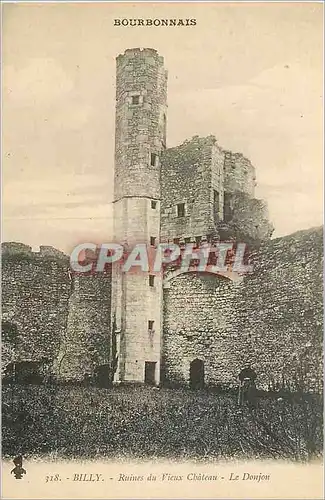 Cartes postales Bourbonnais Billy Ruines du Vieux Chateau Le Donjon