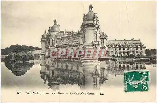 Cartes postales Chateau de Chantilly Cote Nord Ouesst