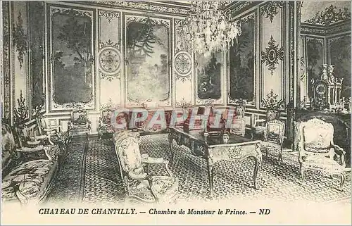 Cartes postales Chateau de Chantilly Chambre de Monsieur le Prince