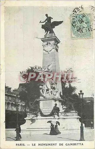 Cartes postales Paris Le Monument de Gambetta