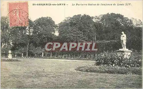 Cartes postales St Germain en Laye Le Parterre Statue de l'Enfance de Louis XIV