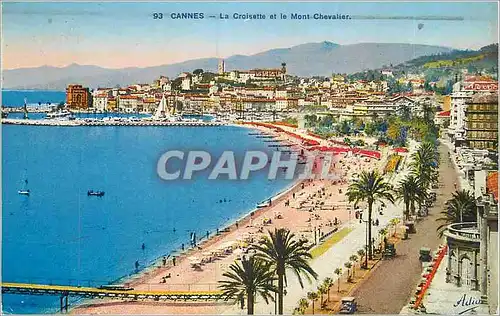 Cartes postales Cannes La Croisette et le Mont Chevalier