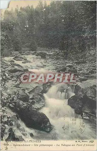 Ansichtskarte AK Les Vosges Illustrees Gerardmes Site Pittoresque La Vologne au Pont d'Amour