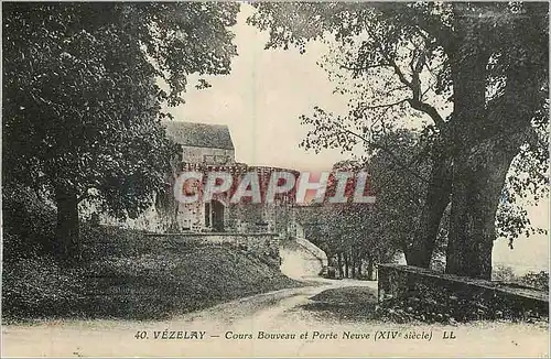 Cartes postales Vezelay Cours Bouveau et Porte Neuve (XIVe Siecle) LL