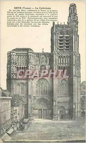 Cartes postales Sens (Yonne) La Cathedrale