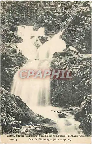 Cartes postales Les Vosges Excursions de Gerardmes Retournemer Cascade Charlemagne (Alt 850 m)