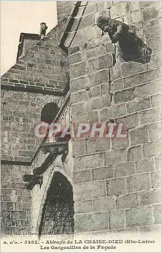 Ansichtskarte AK L'Abbaye de la Chaise Dieu (Hte Loire) Les Gargouilles de la Facade