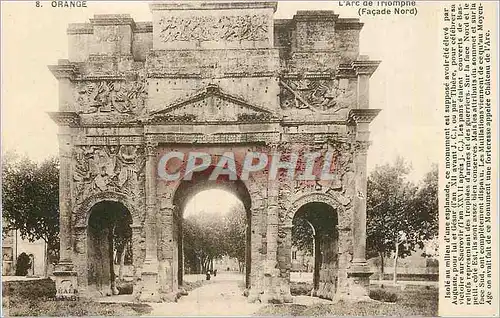 Cartes postales Orange L'Arc de Triomphe (Facade Nord)