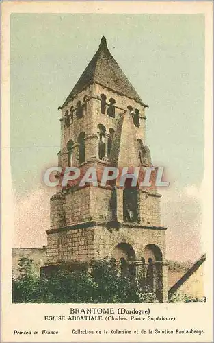 Cartes postales Brantome (Dordogne) Eglise Abbatiale (Clocher Partie Superieure)