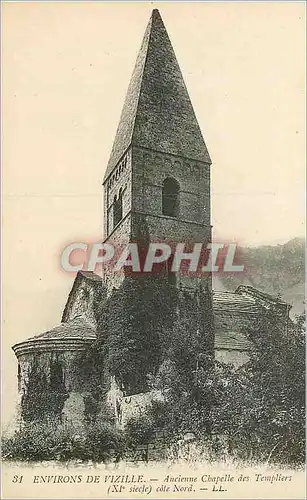 Cartes postales Environs de Vizille Ancienne Chapelle des Templiers (XIe Siecle) Cote Nord