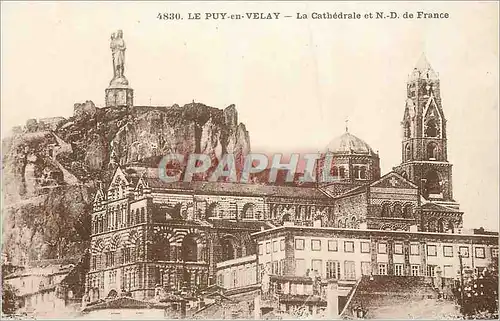 Cartes postales Le Puy en Valey La Cathedrale et N D de France