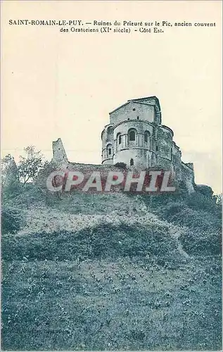 Cartes postales Saint Romain le Puy Ruines du Prieure sur le Pic