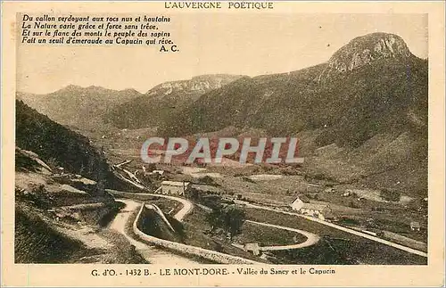 Cartes postales L'Auvergne Poetique Le Mont Dore Vallee du Sancy et le Capucin