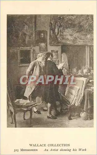 Cartes postales Wallace Collection Meissonier An Artist Showing his Work