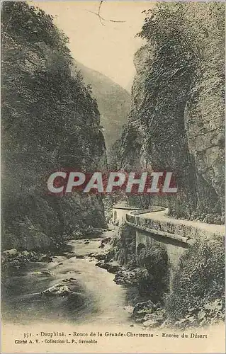 Cartes postales Dauphine Route de la Grande Chartreuse Entree du Desert