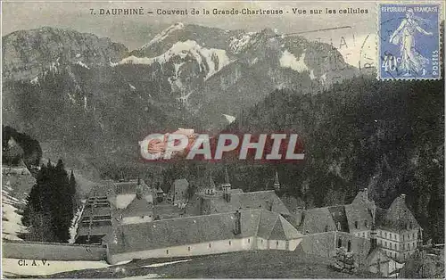 Cartes postales Dauphine Couvent de la Grande Chartreuse Vue sur les Cellules