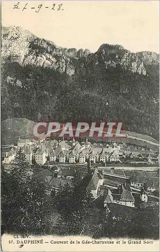 Cartes postales Dauphine Couvent de la Gde Chartreuse et le Grand Som