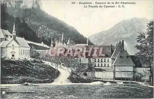 Cartes postales Dauphine Couvent de la Gde Chartreuse La Facade du Couvent E R