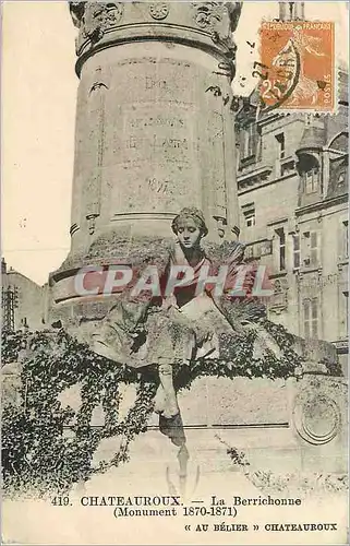 Cartes postales Chateauroux la Berrichonne (Monument 1870 1871)