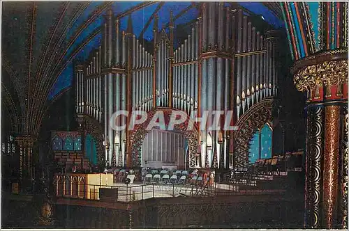 Moderne Karte Montreal Quebec Orgues Eglise Notre Dame Orgue