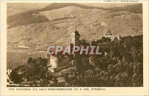 Cartes postales Chateau du Haut Koenigsbourg vue a Vol d'Oiseau