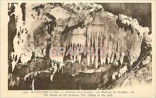 Cartes postales St Cesaire (AM) Interieur des Grottes le Plafond du Gouffre