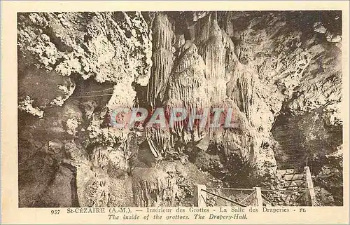 Ansichtskarte AK St Cesaire (AM) Interieur des Grottes la Salle des Draperies