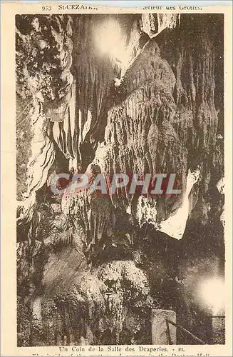 Cartes postales St Cesaire (AM) Interieur des Grottes un Coin dans la Salle des Draperies
