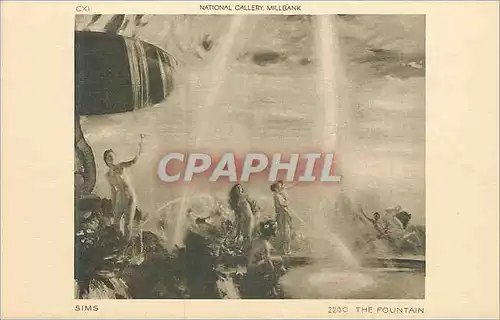 Ansichtskarte AK National Gallery Millbank Sims the Fountain