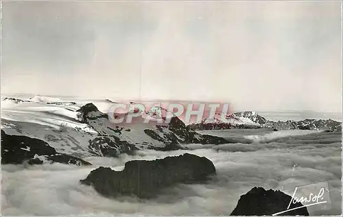 Moderne Karte la Haute Montagne Mer de Nuages su la Vallee de Pralognan vue de la Gliere