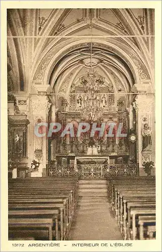 Cartes postales Argentiere Interieur de l'Eglise