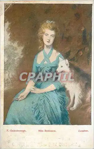 Moderne Karte T Gainsborough Miss Robinson Londres Chien