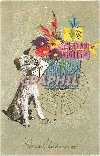 Cartes postales moderne Bonne Anniversaire Chien