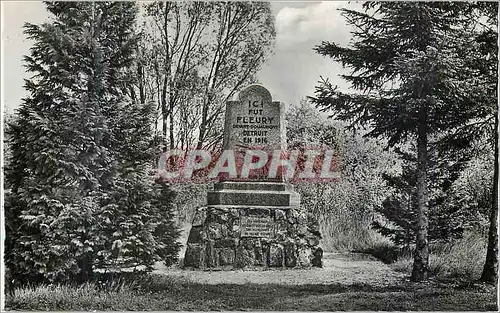 Moderne Karte Verdun et les Champs de Bataille Monument Construit a l'Emplacement du Village de Fleury Militar