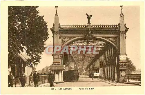 Ansichtskarte AK Strasbourg Pont du Rhin Tramway