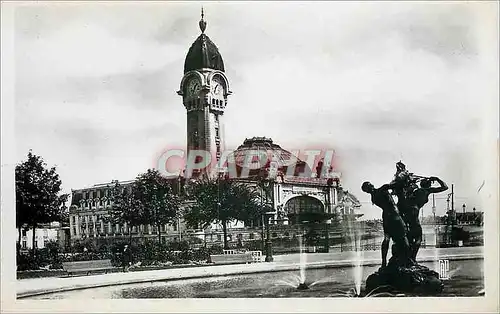 Moderne Karte Limoges Les Jets d'Eau et la Gare