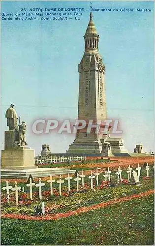 Cartes postales Notre Dame de Lorette Monument du General Maistre